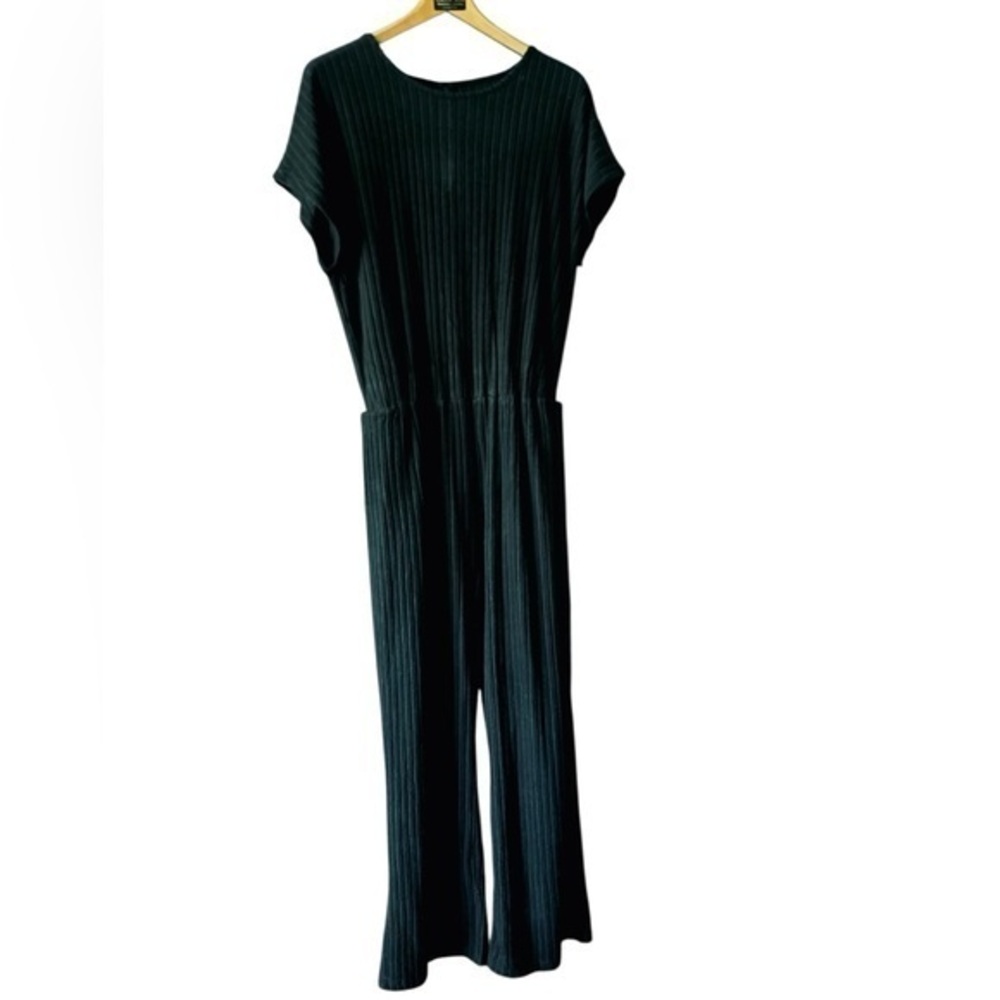 Lounge One Piece Jumpsuit - Womens Size Large - Black - Cozy